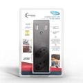 Filtro de Linha 2 Tomadas + Carregador USB 2.1A Coletek Preto -  FL-USB21GBK