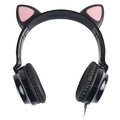 Headset Vinik Kitty Ear Orelha de Gato Preto Com Microfone - Ke100p