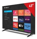 Smart Tv 43 Full Hd Com Roku Tv 43s5135/78g Aoc Cor Preto