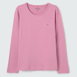 Blusa Manga Longa Básica Rosa Hering - Feminino