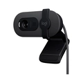 Webcam Logitech Full HD BRIO 100 Grafit, Microfone, USB-C, Correção Automática, Grafite, Preto - 960-001586