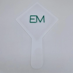 Espelho Branco G - Logo alto relevo inicial ou desenho