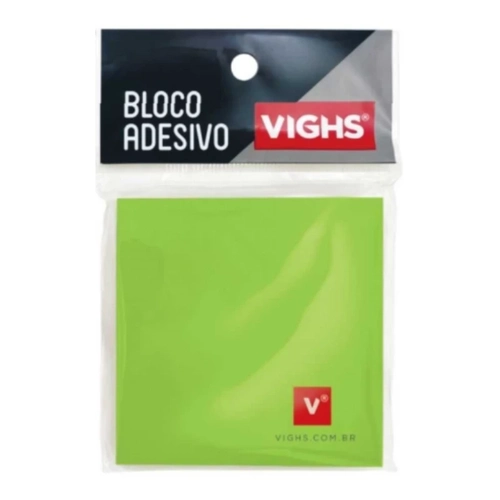 Bloco Adesivo 76x76mm Verde VIGHS