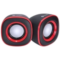 Caixa De Som Vinik 2.0 Effect 4W Preto com Vermelho - 29689
