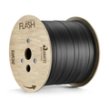 Cabo Fibra Óptica 1fo Bobina Com 1 Km Drop Flat Preto - Pn1folfsh01 Flash