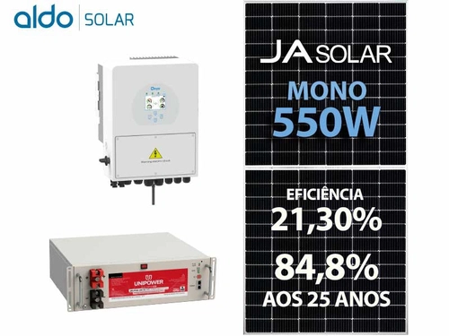 Gerador De Energia Solar Deye Hibrido Solo Romagnole Deye Gfh 3,85kwp Ja 550w Sun 3kw 220v Ucb Litio 8,64kwh