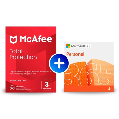 Microsoft 365 Personal Esd + Plus Family Mcafee + Família Dispositivos Ilimitados 1 Ano Esd - Mpp31bnrurpfd