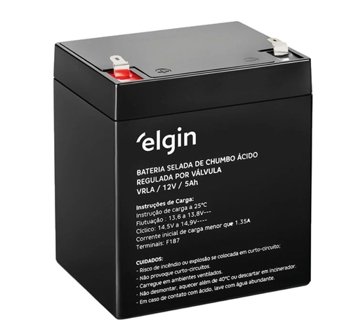 Bateria Selada de Chumbo Elgin Vrla 12v 5ah
