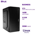 Computador B500 Quad Core I5 3470 3.20ghz Memória 16gb Ddr3 Ssd 512gb Fonte 200w  Linux Ubuntu
