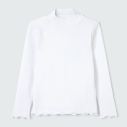 Camiseta Manga Longa Ribana Branca Hering - Feminina