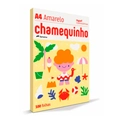 Papel Sulfite Chamequinho A4 75g Pacote com 100 Folhas Amarelo Chamex