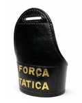 Braçal Força Tática Sem velcro- Couro Natural