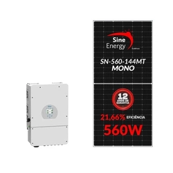 Gerador Solar Hibrido Deye 9,52 Kwp Mon. 220v Fibromadeira (8k/560w)