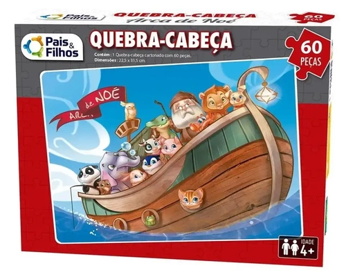 Quebra-cabeça Arca de Noé 60 Peças - 2857