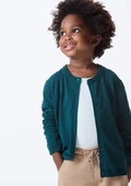 Cardigan em Tricot Ponto Diferenciado Verde Hering - Feminino