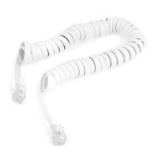 Cabo Telefone Pino Americano 1,8 Metros Espiral Branco