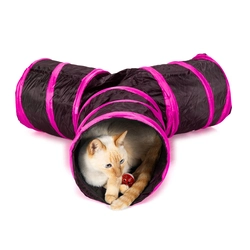 Brinquedo Túnel de Gato em Y Dobrável - Rosa
