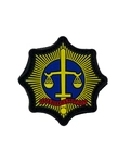 Breve emborrachado Direitos Humanos- Colorido c/ fundo Preto
