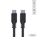 Cabo Usb Tipo-c P/ Usb Tipo-c 2.0 - Preto - 1 Metro - Pucp-01
