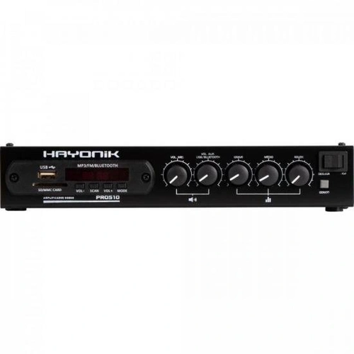 Amplificador Hayonik Pro510 50w Rms Com Gongo