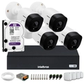 Kit 4 Câmeras Intelbras VHL 1120 Bullet HDCVI Lite, HD 720p, Lente 3.6mm, Visão Noturna 20m, IP66 + DVR Intelbras MHDX 1004 C 4 Canais + HD 2TB c/ Caixa organizadora de cabos