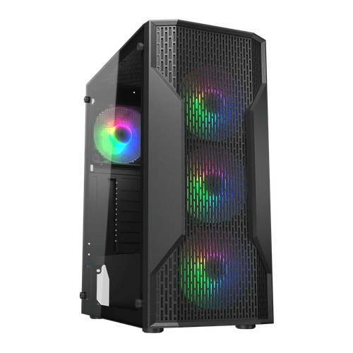 Gabinete Gamer Cougar MX110 RGB, Mid-Tower, Janela Lateral, 4 Fans RGB, Preto - 382BD20.0001