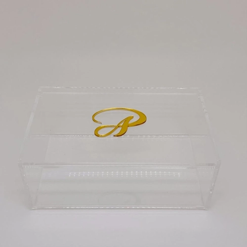 Caixa P tampa articulada - Logo alto relevo inicial ou desenho