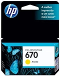 Cartucho de Tinta HP 670 Amarelo Cz116ab