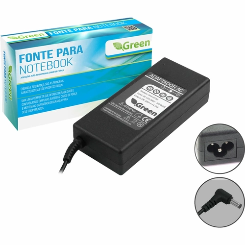 Fonte Para Notebook 4,74A Bivolt 5,5X2,5mm Green - 044-3039