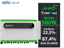 Gerador De Energia Solar Growatt Sem Estrutura Growatt Gf 104,4kwp Jinko Tiger Neo Mono 580w Max-x 100kw 10mppt Trif 380