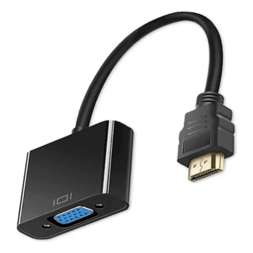 CONVERSOR HDMI X VGA + AUDIO CABO P2 PRETO FY-706