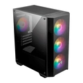 Gabinete Gamer MSI Mag Forge M100A, Mid Tower, RGB, Lateral de Acrilico, 4 Fans, Preto - 306-7G20A21-809