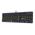 Teclado Mecânico Gamer Redragon Valheim Rainbow Preto Switch Azul - K608-R PT-BLUE