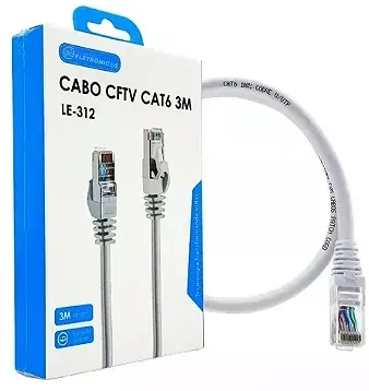 Cabo de rede Rj45 Cftv Cat6 3m Le-312 - It-Blue