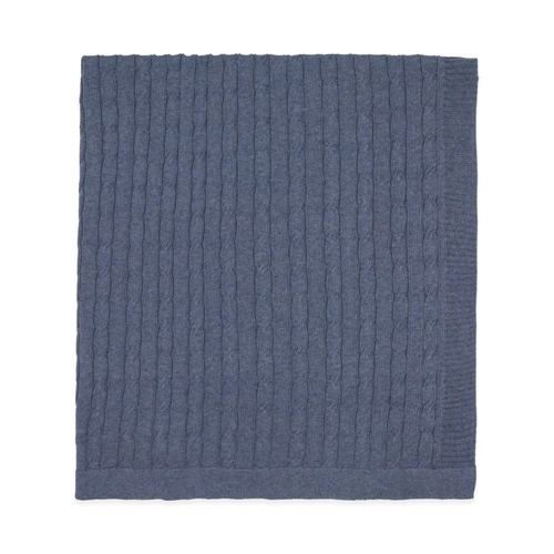 Manta Tricot Trançada Azul Jeans Masculina - Mini & Co