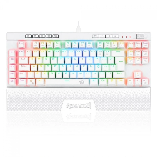 Teclado Mecânico Gamer Redragon Magic Wand Pro RGB Switch Vermelho Branco - K587W-RGB-PRO PT-RED