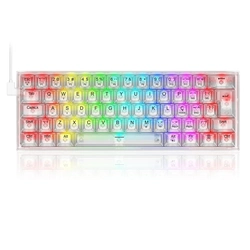 TECLADO MECANICO REDRAGON FIZZ RGB CRYSTAL K617CT-RGB BRANCO