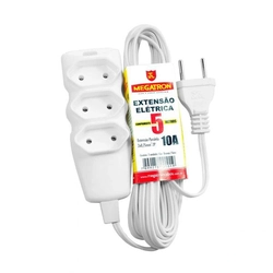 Extensao Megatron Paralelo 2x0,75x5,0m Branco