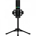 Microfone Gamer Streamplify Mic Tripod Com Tripé Preto Rgb