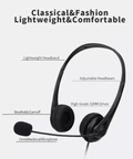 Fone Headset Removivel P3 + Usb Com Microfone Call Center Home Office