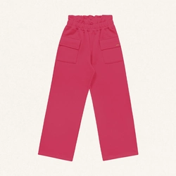Calça Malha Wide Leg com Bolsos Fakini - Feminina