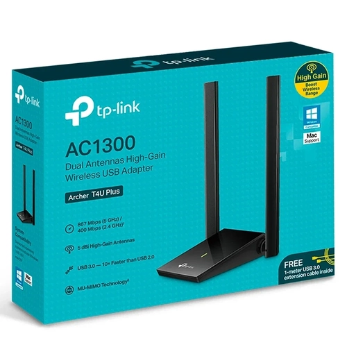 Adaptador Wifi Tp-link Archer T4U Plus Ac1300 Dual Band V1.0 - 2 Antenas 5dbi