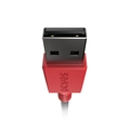 Cabo Nintendo Switch e Celular Carregamento Usb a 2.0  Macho P/ Usb Tipo-c - Vermelho - 3 Metros - Nylon - Cbpy03v