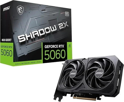 Placa de Video 8GB RTX 5060 MSI Ventus 2x OC - 912-v537-037