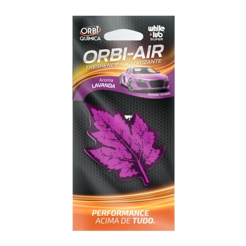 Aromatizante Veicular Orbi Folhinha Na Cor Roxa - Aroma Lavanda