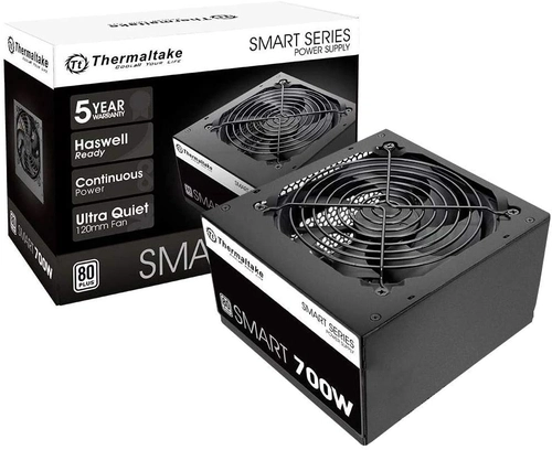 Fonte Thermaltake 700W Smart Series 80 Plus, PFC Ativo - PS-SPD-0700NPCWBZ-W