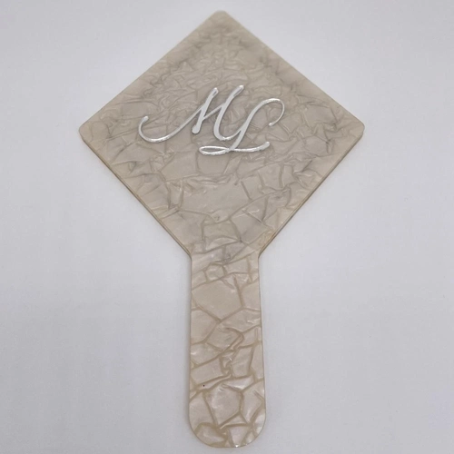 Espelho Perolado - Logo alto relevo inicial ou desenho