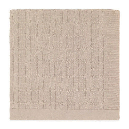 Manta Tricot Trançada Cáqui - Unissex