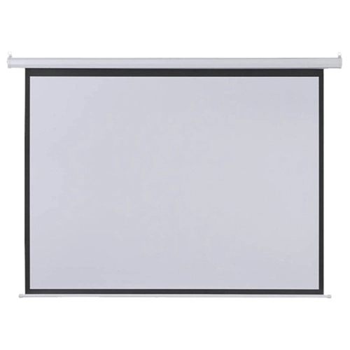 Tela de Projeção Retrátil Elétrica 100 2,03 X1,52m 220v Com Controle Remoto Ac355