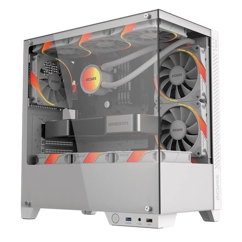 Gabinete Gamer Pcyes Forcefield Twr White Ghost- GFFTWRWG